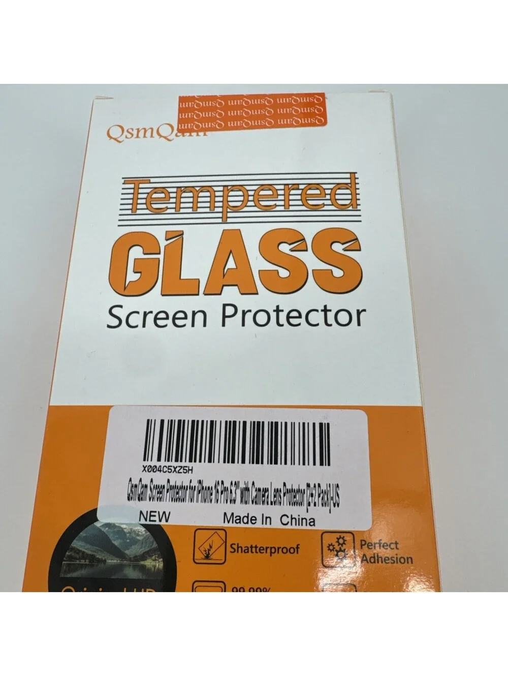 3 Boxes QsmQam Tempered Glass Screen Protector iPhone 16 Pro 6.3” Lens Protector
